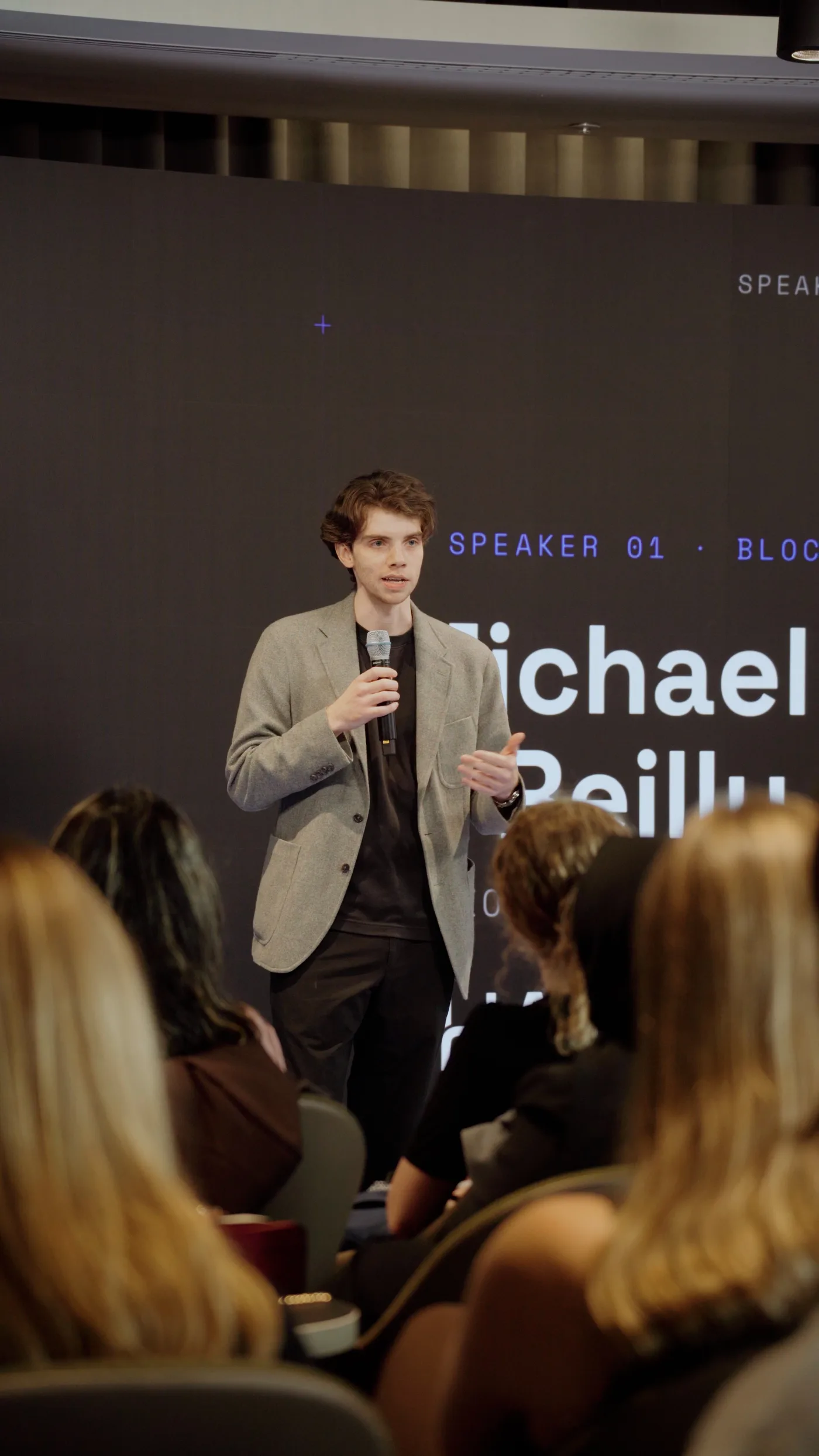 Michael O'Reilly, Senior Architect at ZHA, speaking at Architecture After Hours London