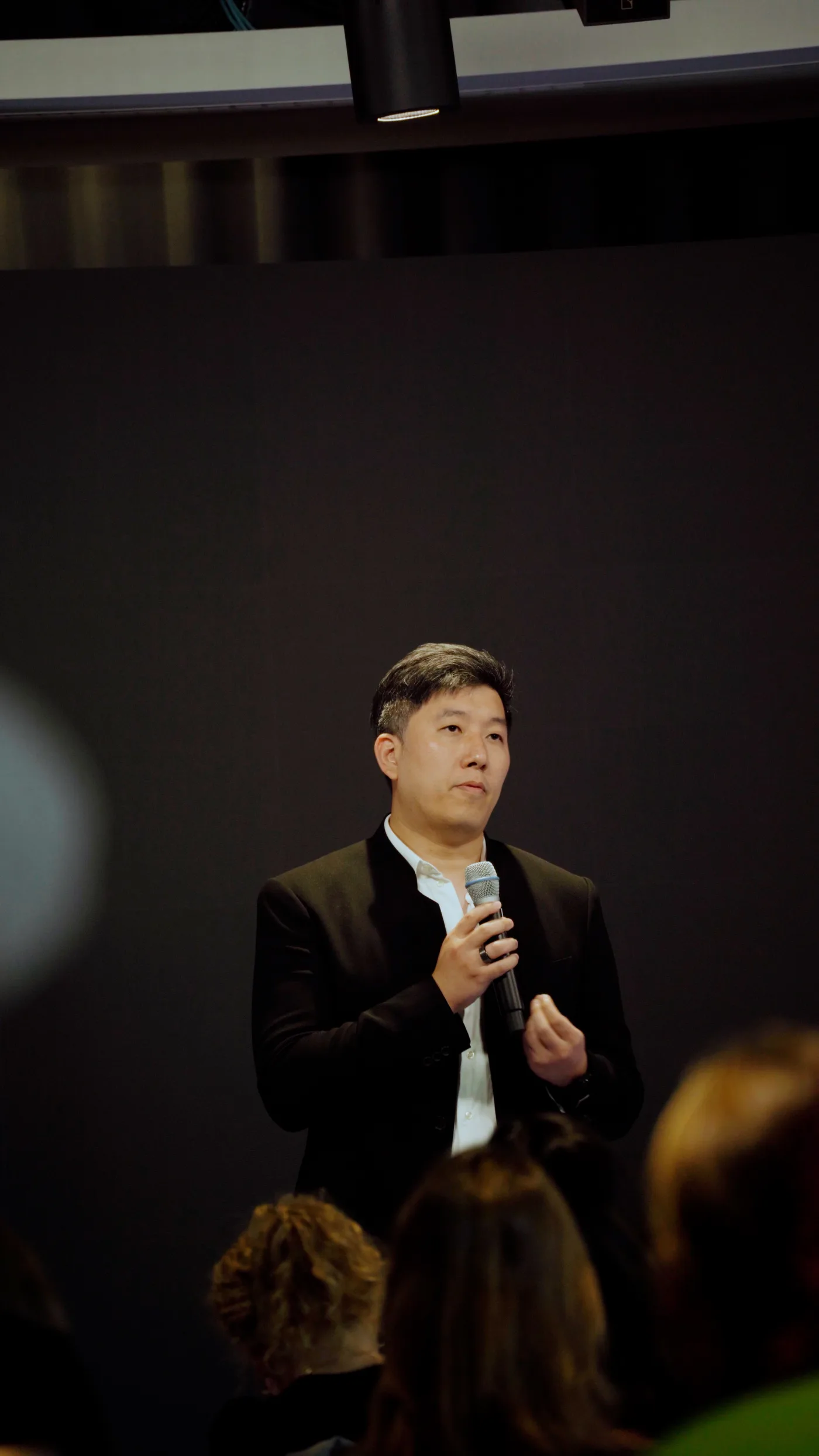Po-Fu Yang, Associate Architect at Foster + Partners, speaking at Architecture After Hours London